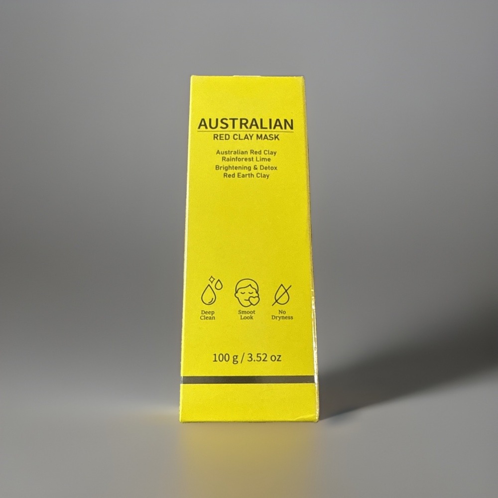 Australian Red Clay Face Mask, 3.52 oz. NEW & SEALED IN BOX EXP. 12/28/2028